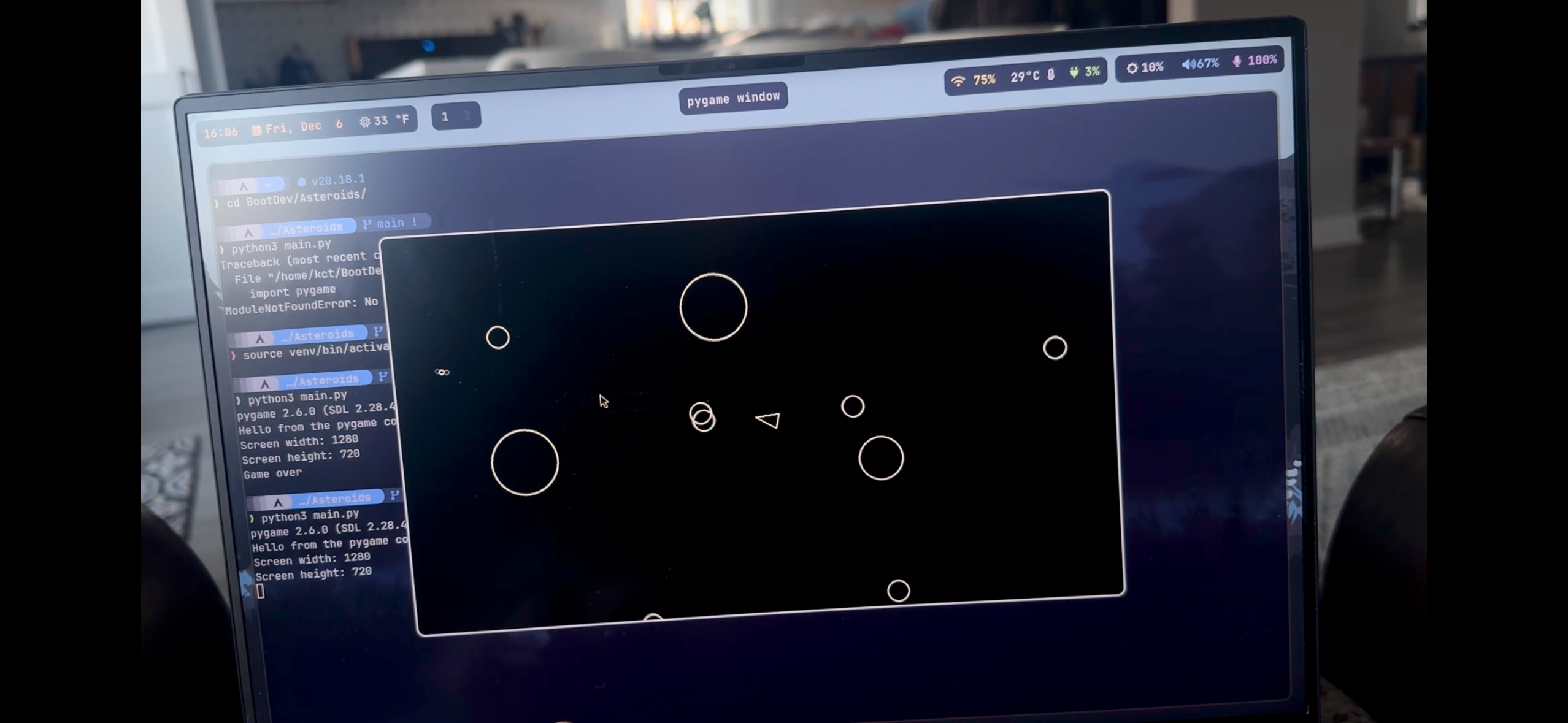 Asteroids in Python